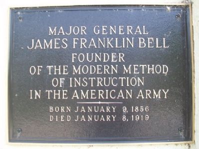 MG James Franklin Bell Marker. Click for full size. MG James Franklin Bell Marker image. Click for full size.