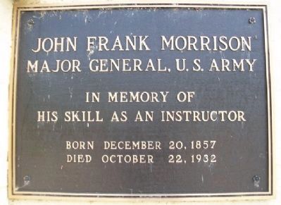MG John Frank Morrison Marker. Click for full size. MG John Frank Morrison Marker image. Click for full size.