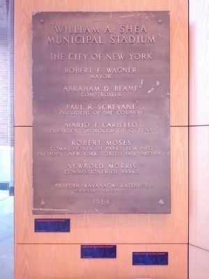 William A. Shea Municipal Stadium Marker - Mets Museum. Click for full size. William A. Shea Municipal Stadium Marker - Mets Museum image. Click for full size.