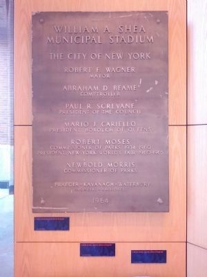 William A. Shea Municipal Stadium Marker - Mets Museum image. Click for full size.