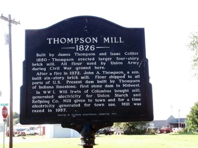 Side B - - Thompson Mill Marker image. Click for full size.