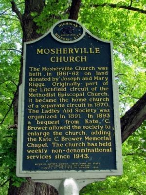 Mosherville Church Marker. Click for full size. Mosherville Church Marker image. Click for full size.