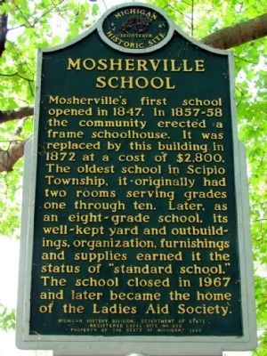 Mosherville School Marker. Click for full size. Mosherville School Marker image. Click for full size.
