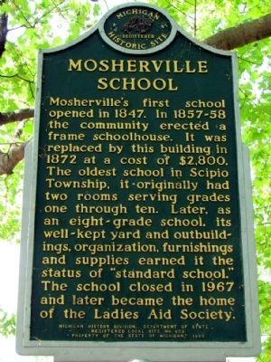 Mosherville School Marker image. Click for full size.