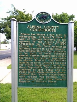 Alpena County Courthouse Marker image. Click for full size.