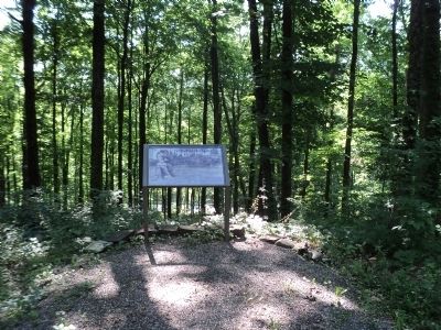 Marker on the Victory Woods Trail image. Click for full size.