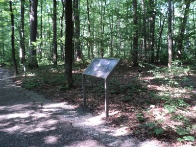 Marker on the Victory Woods Trail. Click for full size. Marker on the Victory Woods Trail image. Click for full size.