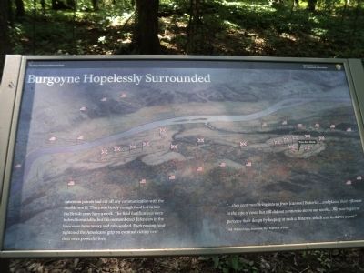 Burgoyne Hopelessly Surrounded Marker. Click for full size. Burgoyne Hopelessly Surrounded Marker image. Click for full size.