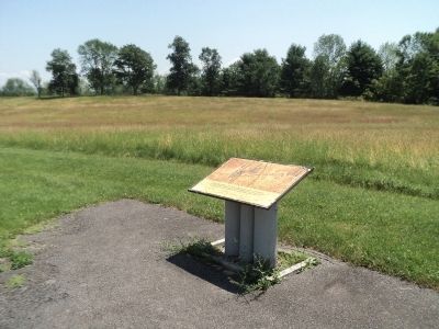 New York and Massachusetts Forces Marker. Click for full size. New York and Massachusetts Forces Marker image. Click for full size.