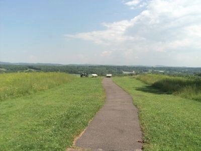 Markers on the Saratoga Battlefield. Click for full size. Markers on the Saratoga Battlefield image. Click for full size.