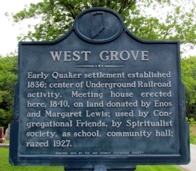 West Grove Marker image. Click for full size.
