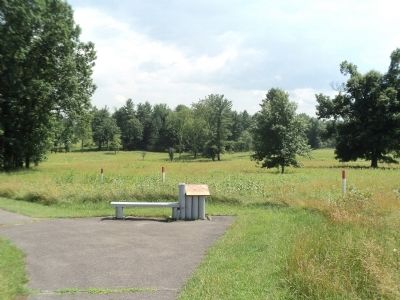Marker at the Breymann Redoubt. Click for full size. Marker at the Breymann Redoubt image. Click for full size.
