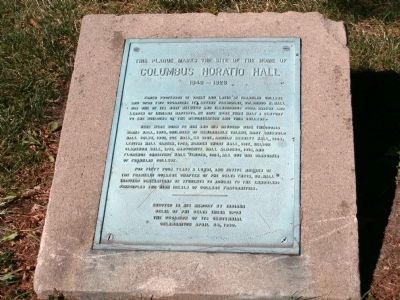 Home of Columbus Horatio Hall Marker image. Click for full size.