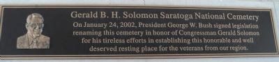 Gerald B.H. Solomon Saratoga National Cemetery Marker image. Click for full size.