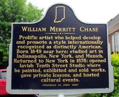 William Merritt Chase Marker (Front) image. Click for full size.
