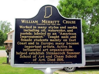 William Merritt Chase Marker (Back) image. Click for full size.