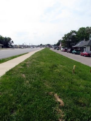Approximate Original Location of Indiana's First Railroad Marker image. Click for full size.