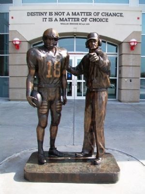 Tom Osborne Statue at Osborne Athletic Complex image. Click for full size.