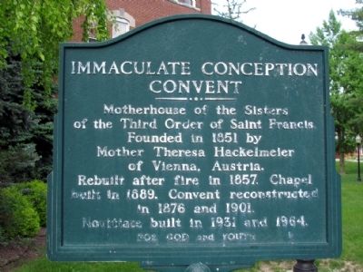 Immaculate Conception Convent Marker image. Click for full size.