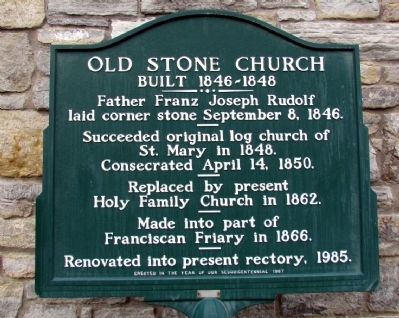 Old Stone Church Marker. Click for full size. Old Stone Church Marker image. Click for full size.