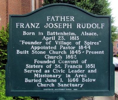 Father Franz Joseph Rudolf Marker. Click for full size. Father Franz Joseph Rudolf Marker image. Click for full size.