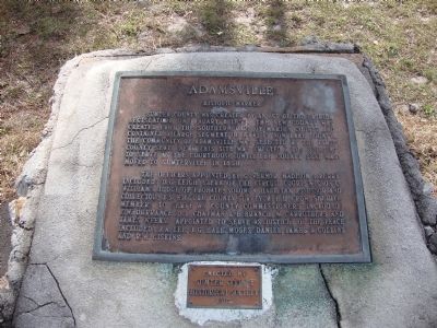 Adamsville Marker. Click for full size. Adamsville Marker image. Click for full size.