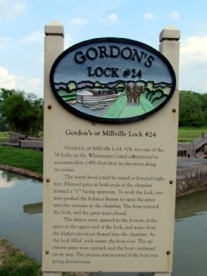 Gordon's or Millville Lock #24 Marker. Click for full size. Gordon's or Millville Lock #24 Marker image. Click for full size.