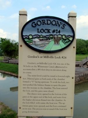 Gordon's or Millville Lock #24 Marker image. Click for full size.