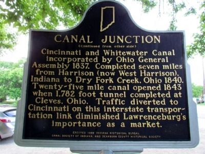 Canal Junction Marker (Back) image. Click for full size.