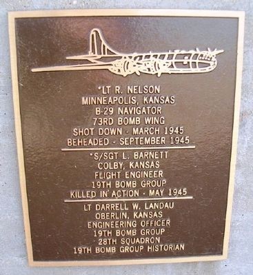 Kansas Aviators in the B-29 Program Marker. Click for full size. Kansas Aviators in the B-29 Program Marker image. Click for full size.