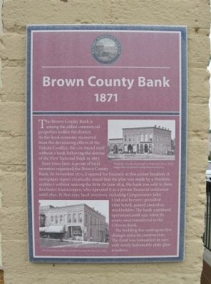 Brown County Bank Marker. Click for full size. Brown County Bank Marker image. Click for full size.