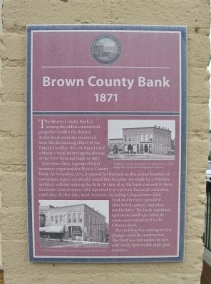 Brown County Bank Marker image. Click for full size.