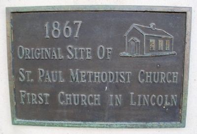 Original Site of St. Paul Methodist Church Marker. Click for full size. Original Site of St. Paul Methodist Church Marker image. Click for full size.