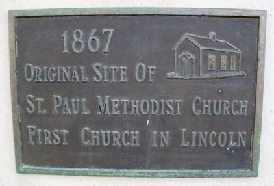 Original Site of St. Paul Methodist Church Marker image. Click for full size.
