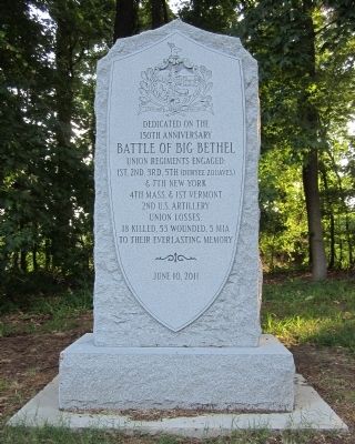 Battle of Big Bethel Union Monument image. Click for full size.