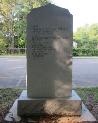 Battle of Big Bethel Union Monument image. Click for full size.