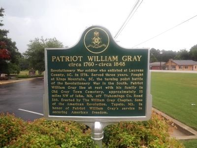 Patriot William Gray Marker image. Click for full size.