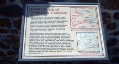 Martins Tavern and The Battle of Brandywine Marker image. Click for full size.