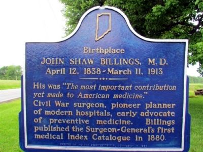 Birthplace of John Shaw Billings, M.D. Marker image. Click for full size.