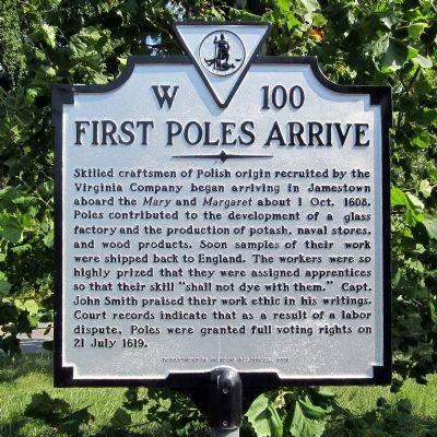 First Poles Arrive Marker image. Click for full size.