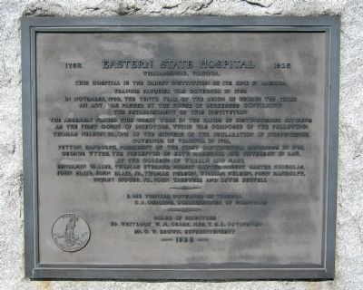 Eastern State Hospital Marker image. Click for full size.