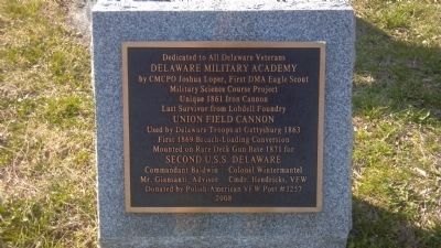 Delaware Military Academy Marker. Click for full size. Delaware Military Academy Marker image. Click for full size.