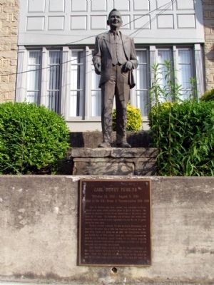 Carl Dewey Perkins Statue and Marker. Click for full size. Carl Dewey Perkins Statue and Marker image. Click for full size.