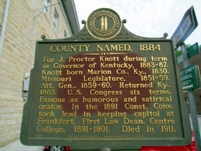 County Named, 1884 Marker image. Click for full size.