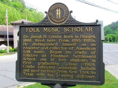 Folk Music Scholar Marker image. Click for full size.