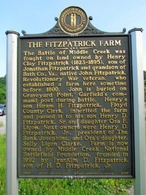 The Fitzpatrick Farm Marker. Click for full size. The Fitzpatrick Farm Marker image. Click for full size.