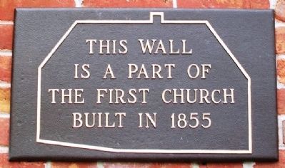 First UMC Original 1855 Wall Marker image. Click for full size.