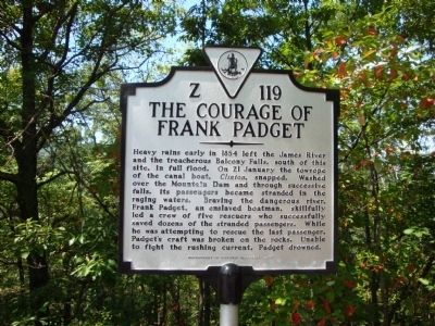 The Courage Of Frank Padget Marker image. Click for more information.