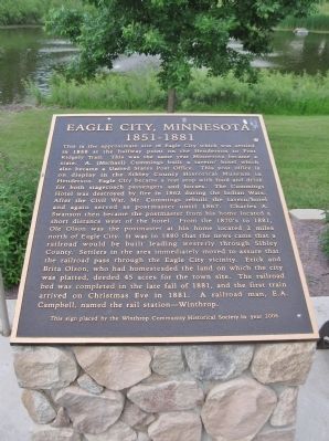 Eagle City, Minnesota Marker image. Click for full size.