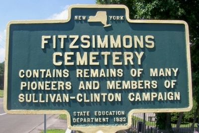 Fitzsimmons Cemetery Marker. Click for full size. Fitzsimmons Cemetery Marker image. Click for full size.